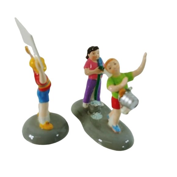 Dept 56 Original Snow Village Collection "Car Wash Fundraiser" Orig Box 2 Piece - Picture 6 of 9